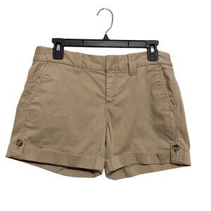 Y2K Banana Republic Women’s Shorts Khaki Roll-Up Weekenders Sz 6 Preppy‎